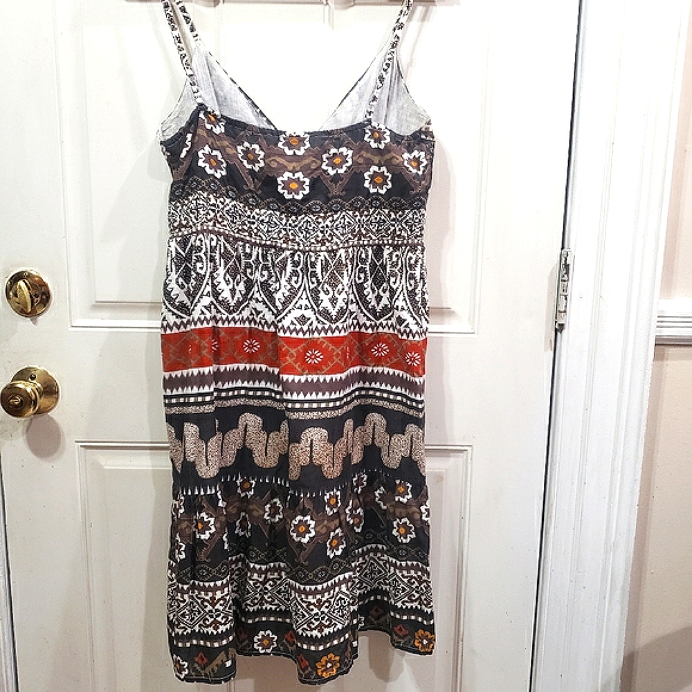 Pink Apple Spaghetti Strap Asymmetric Pattern Women's Sundress, Size M